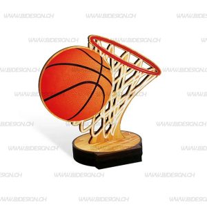 WOOD BASKETBALL TROPHY