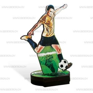 WOOD FOOTBALL PLAYER TROPHY