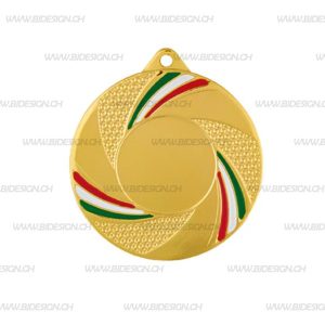 GOLD TRICOLOUR ENAMELLED IRON MEDAL