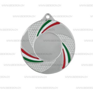 SILVER TRICOLOUR ENAMELLED IRON MEDAL