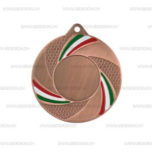 BRONZE TRICOLOUR ENAMELLED IRON MEDAL
