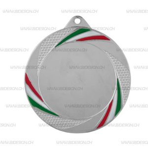 SILVER TRICOLOUR ENAMELLED IRON MEDAL