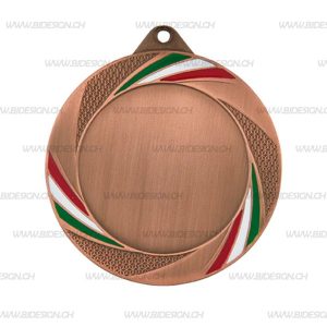 BRONZE TRICOLOUR ENAMELLED IRON MEDAL