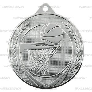 SILVER BASKETBALL MEDAL