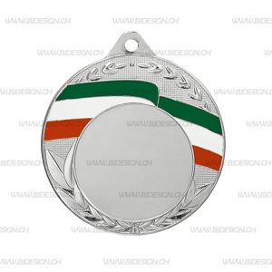 SILVER TRICOLOUR ENAMELLED IRON MEDAL