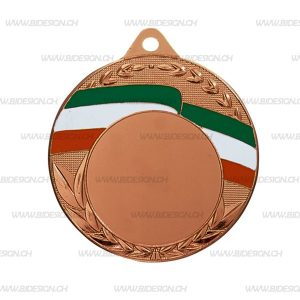 BRONZE TRICOLOUR ENAMELLED IRON MEDAL